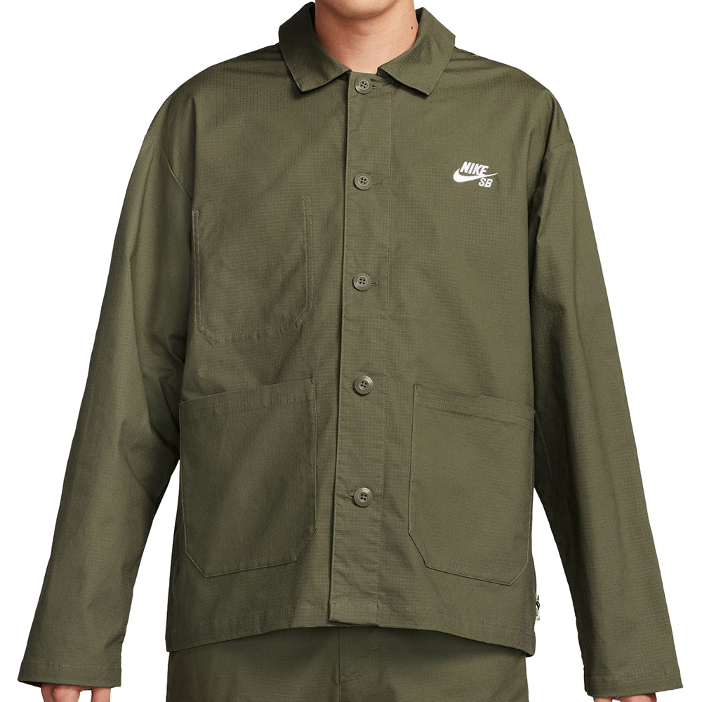 Nike SB Agnostic Skate Chore Jacket Medium Olive/White